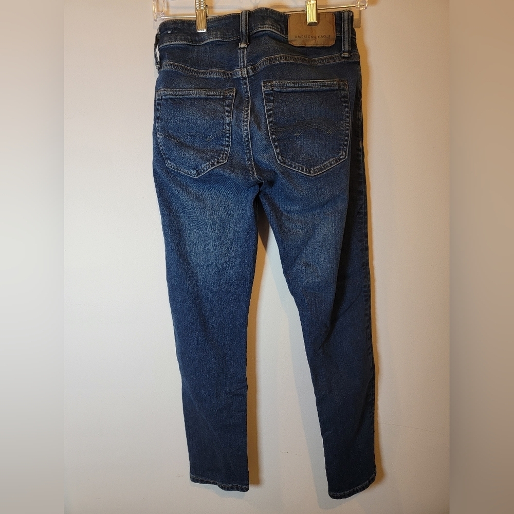American Eagle Outfitters Dark Blue Denim Jeans - Picture 2 of 7